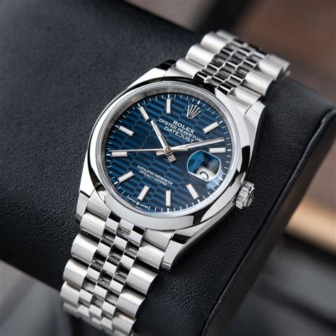 rolex datejust 36 blue dial oyster|rolex 2022 release datejust 36.